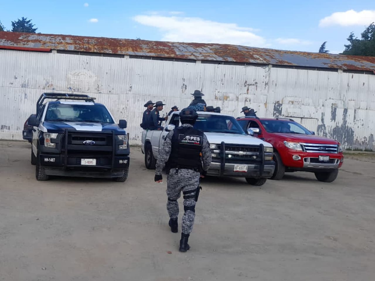 Realizan corporaciones de seguridad operativo de vigilancia en Huamantla